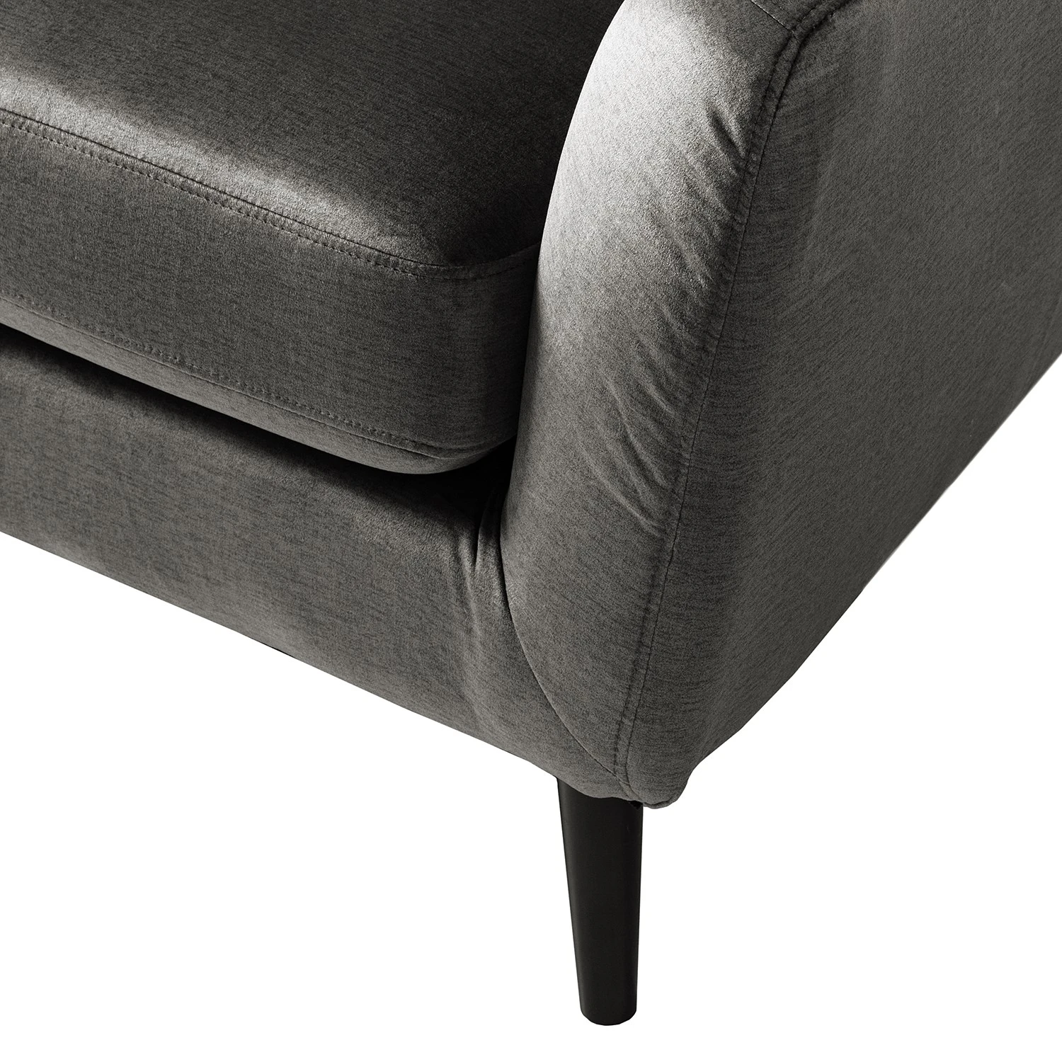 Jack & Alice Sofa Tennyson (3-Sitzer) - Samt - Grau 9 Jack & Alice Sofa Tennyson (3-Sitzer) - Samt - Grau – Bild 9