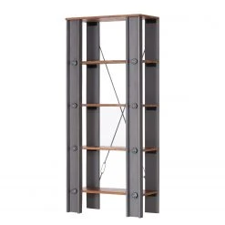 Red Living Regal Linx - Mango massiv - Mango / Stahl Dekor - Breite: 60 cm