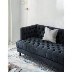 Jack & Alice Sofa Mindarie (3-sitzer) - Samt - Dunkelblau -Wohnzimmermöbel boutique en ligne 1000180887 210202 11335500010 DETAILS P000000001000180887