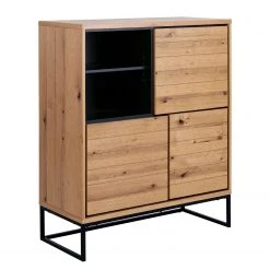 Red Living Highboard Frahan - Wildeiche / Schwarz