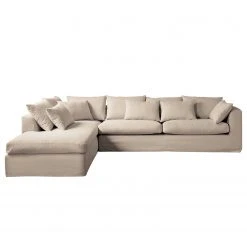 Maison Belfort Ecksofa Breves - Flachgewebe - Beige - Ottomane davorstehend links -Wohnzimmermöbel boutique en ligne 1000181404 190911 09330701631 DETAILS P000000001000181404