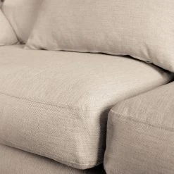 Maison Belfort Ecksofa Breves - Flachgewebe - Beige - Ottomane davorstehend links -Wohnzimmermöbel boutique en ligne 1000181404 190911 09330701637 DETAILS P000000001000181404
