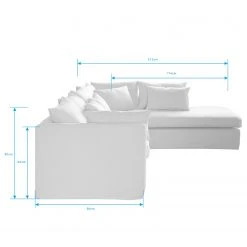 Maison Belfort Ecksofa Breves - Flachgewebe - Beige - Ottomane davorstehend links -Wohnzimmermöbel boutique en ligne 1000181404 190911 09330701640 SKETCH DETAILS P000000001000181404 sketch