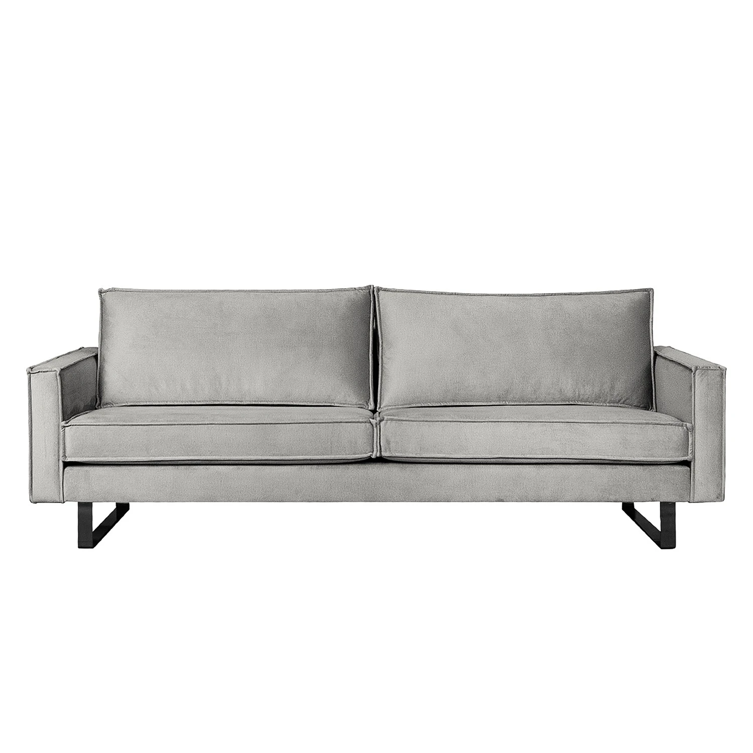 Ars manufacti Polstergarnitur Liel I (3-2) - Antiklederlook - Samt Onoli: Hellgrau 5 Ars manufacti Polstergarnitur Liel I (3-2) - Antiklederlook - Samt Onoli: Hellgrau – Bild 5