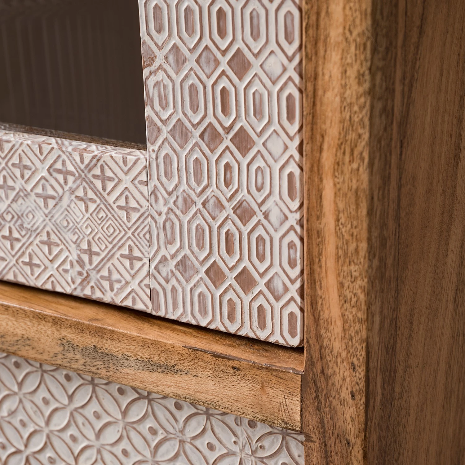 Ars manufacti Vitrinenschrank Buuda - Akazie massiv - Ecru / Akazie 5 Ars manufacti Vitrinenschrank Buuda - Akazie massiv - Ecru / Akazie – Bild 5