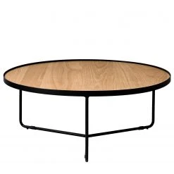 Fredriks Couchtisch Permet - Echtholzfurnier - Eiche / Schwarz - Durchmesser: 100 cm -Wohnzimmermöbel boutique en ligne 1000182058 210323 15234901720 DETAILS P000000001000182058