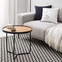 Fredriks Couchtisch Permet - Echtholzfurnier - Eiche / Schwarz - Durchmesser: 50 cm 14 Fredriks Couchtisch Permet - Echtholzfurnier - Eiche / Schwarz - Durchmesser: 50 cm -Wohnzimmermöbel boutique en ligne 1000182059 200218 06040200012 MOOD DETAILS P000000001000182059 mood