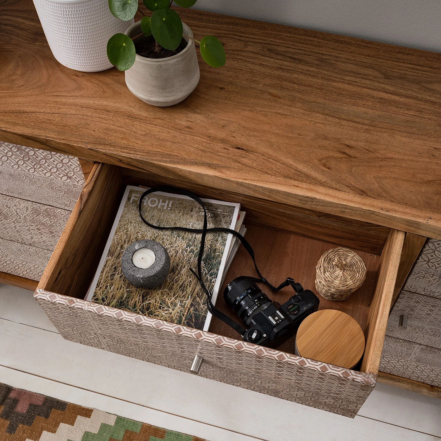 Ars manufacti Sideboard Buuda - Akazie massiv - Ecru / Akazie 4 Ars manufacti Sideboard Buuda - Akazie massiv - Ecru / Akazie – Bild 4