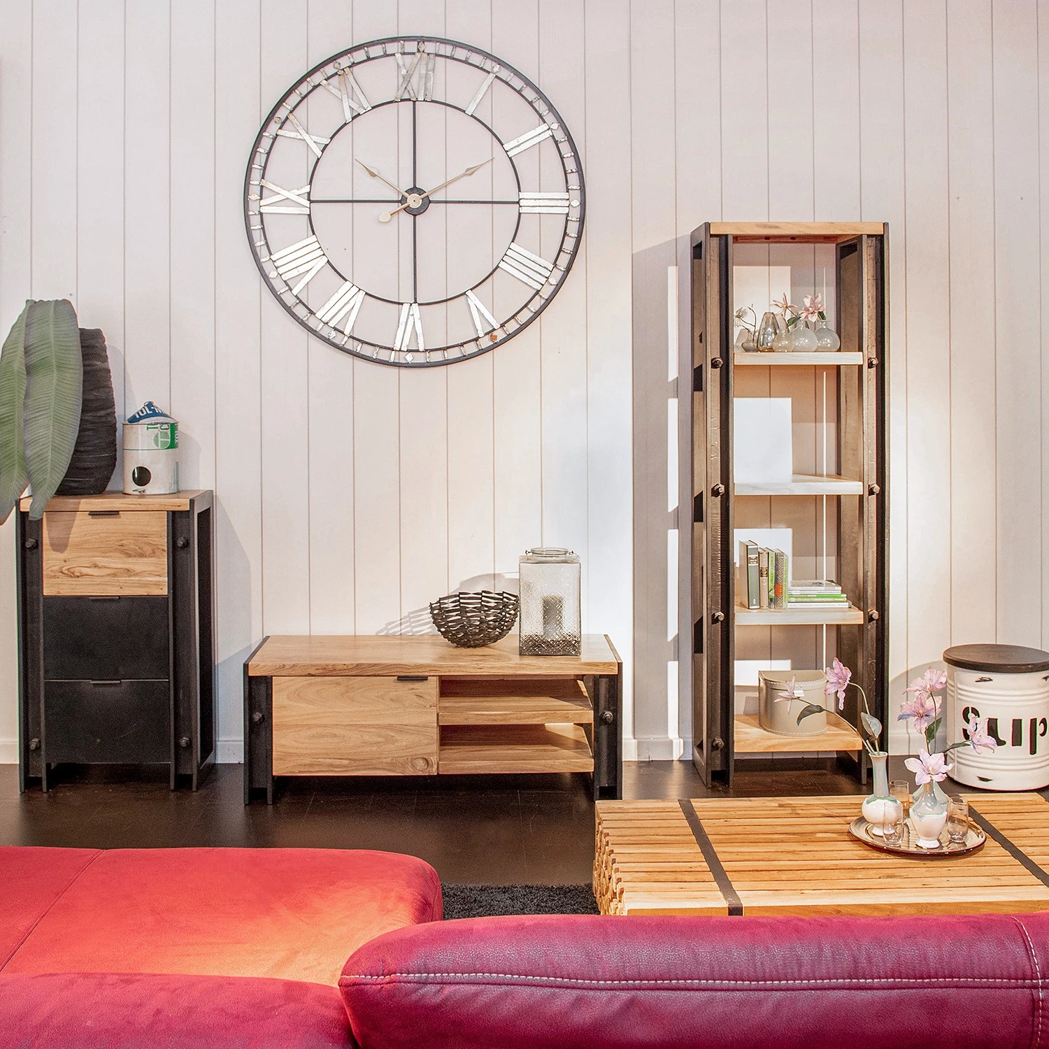 Red Living Kommode Galvan - Akazie massiv - Akazie / Schwarz 3 Red Living Kommode Galvan - Akazie massiv - Akazie / Schwarz – Bild 3