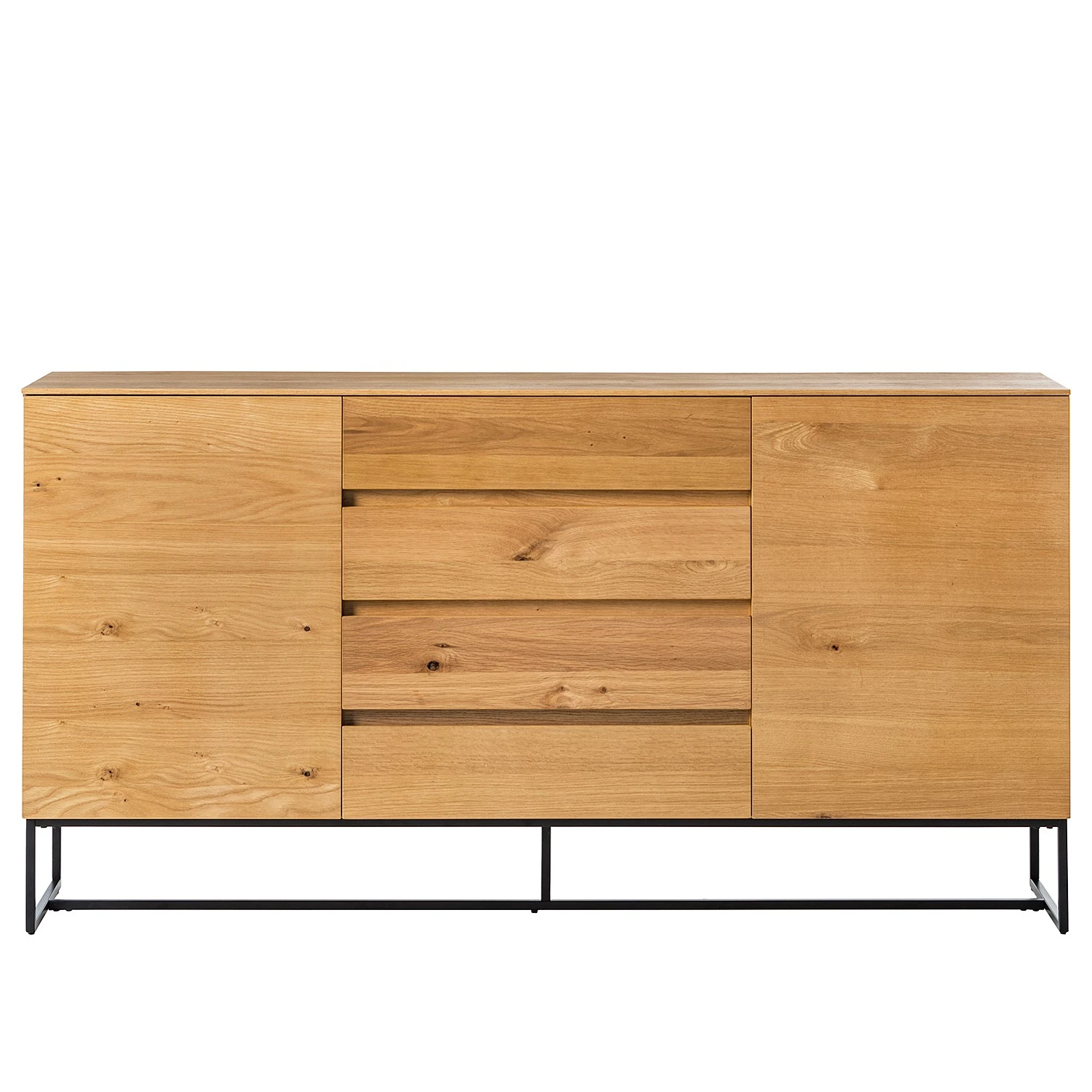 Ars Natura Sideboard Nozza II - Echtholzfurnier - Eiche / Schwarz 3 Ars Natura Sideboard Nozza II - Echtholzfurnier - Eiche / Schwarz – Bild 3