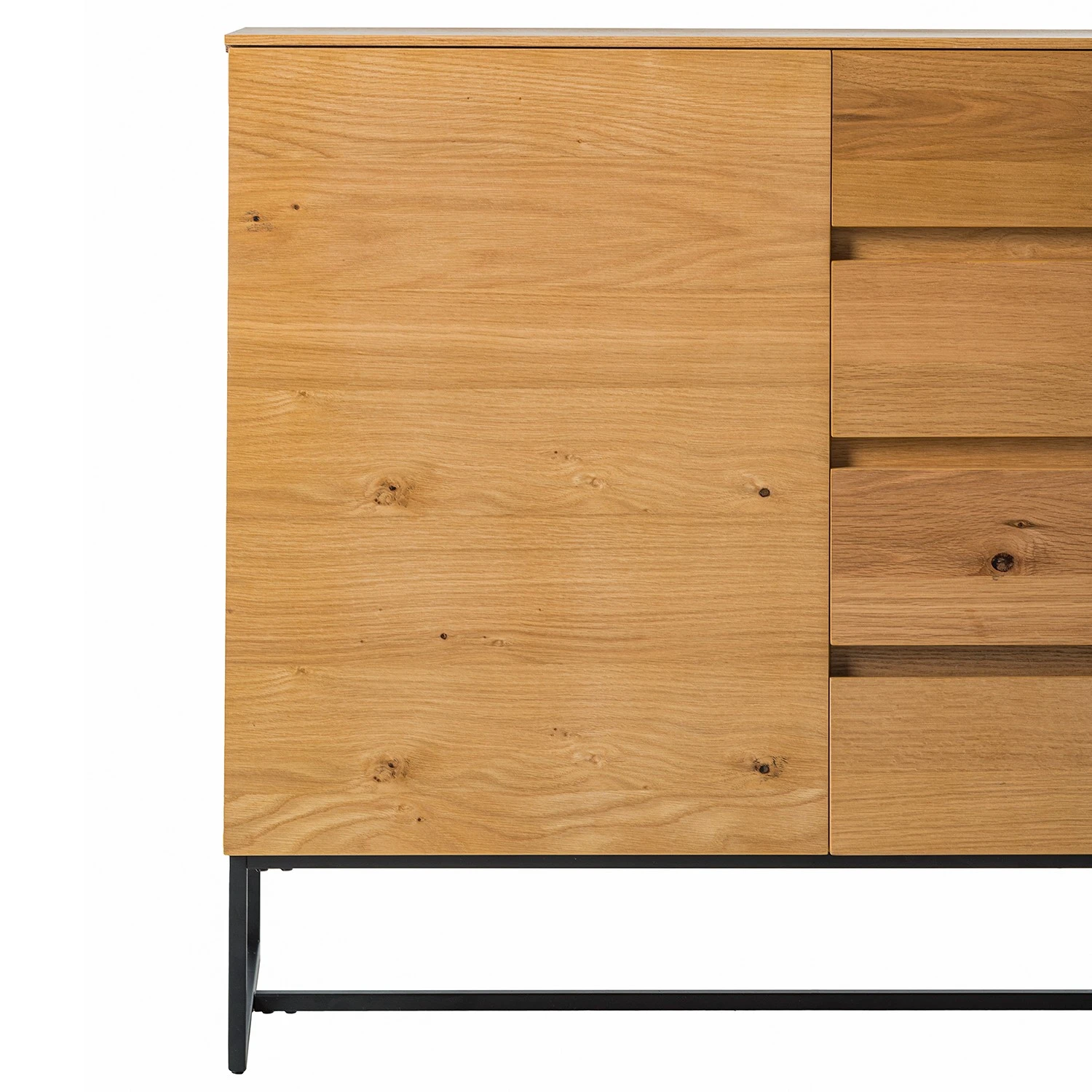 Ars Natura Sideboard Nozza II - Echtholzfurnier - Eiche / Schwarz 6 Ars Natura Sideboard Nozza II - Echtholzfurnier - Eiche / Schwarz – Bild 6