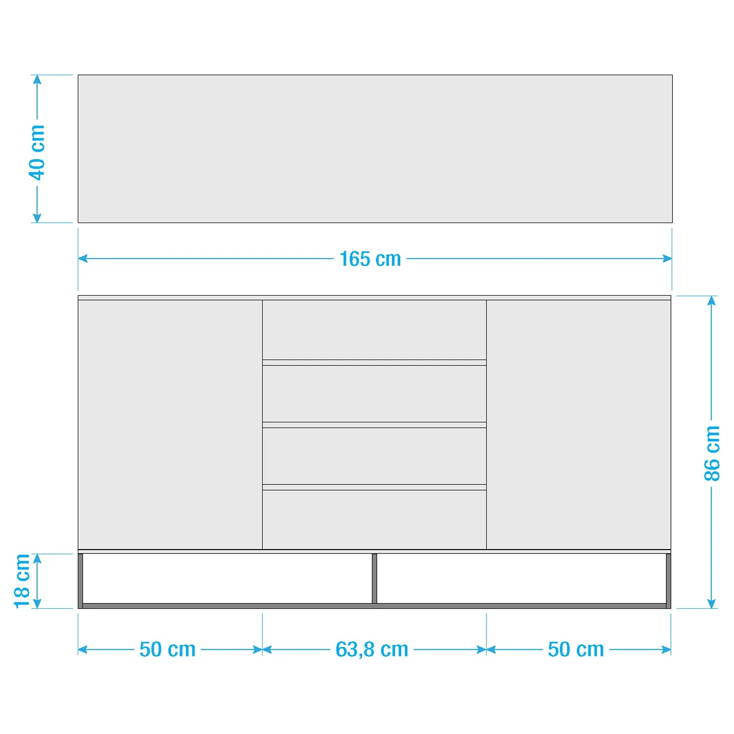 Ars Natura Sideboard Nozza II - Echtholzfurnier - Eiche / Schwarz 14 Ars Natura Sideboard Nozza II - Echtholzfurnier - Eiche / Schwarz – Bild 14