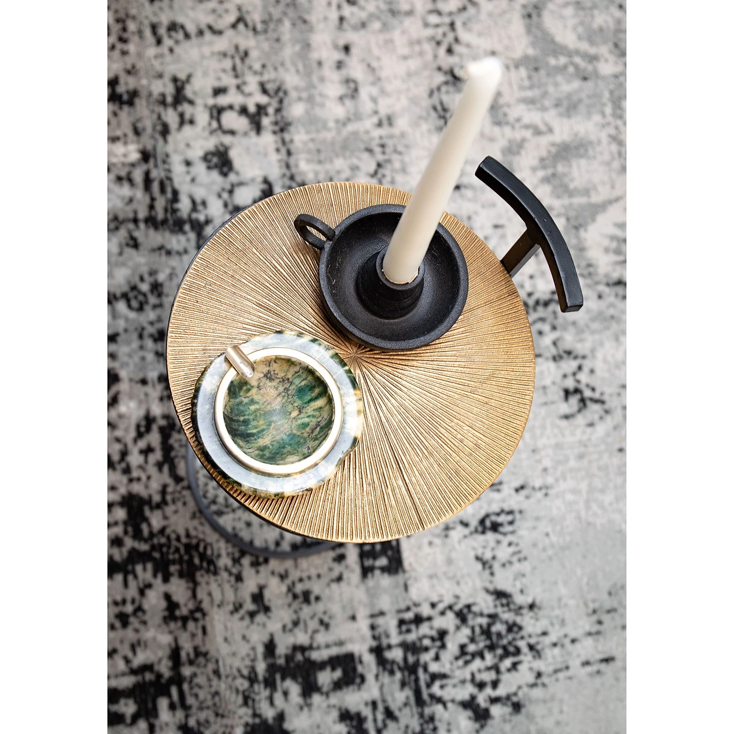 Ars manufacti Beistelltisch Nikko V - Metall - Messing Antik / Schwarz 4 Ars manufacti Beistelltisch Nikko V - Metall - Messing Antik / Schwarz – Bild 4