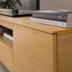 Ars Natura TV-Lowboard Nozza II - Echtholzfurnier - Eiche / Schwarz -Wohnzimmermöbel boutique en ligne 1000182822 200324 08204700006 DETAILS P000000001000182822