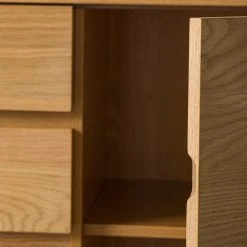 Ars Natura Kommode Nozza - Echtholzfurnier - Eiche / Schwarz -Wohnzimmermöbel boutique en ligne 1000182823 200214 14501900035 DETAILS P000000001000182823