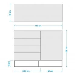 Ars Natura Kommode Nozza - Echtholzfurnier - Eiche / Schwarz -Wohnzimmermöbel boutique en ligne 1000182823 211018 083456000519 SKETCH DETAILS P000000001000182823 sketch
