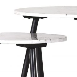 Jack & Alice Beistelltisch Marbollo IV (2-teilig) - Marmor / Metall - Weiß / Schwarz -Wohnzimmermöbel boutique en ligne 1000182842 190731 14365700091 DETAILS P000000001000182842