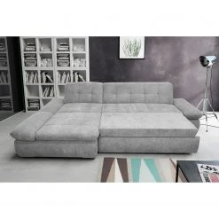 Loftscape Ecksofa Lemley - Webstoff - Platin - Longchair davorstehend links - Schlaffunktion -Wohnzimmermöbel boutique en ligne 1000183458 190927 15245502814 MOOD DETAILS P000000001000183458 mood
