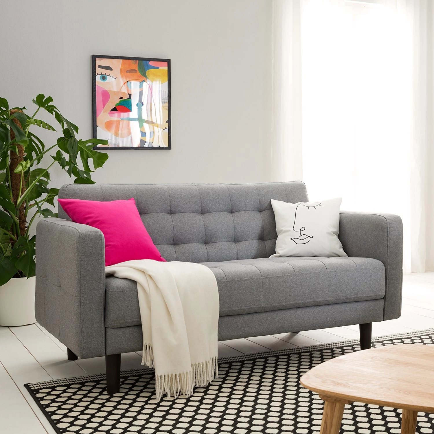 Mørteens Sofa Sindi II (2-Sitzer) - Webstoff - Hellgrau 3 Mørteens Sofa Sindi II (2-Sitzer) - Webstoff - Hellgrau – Bild 3