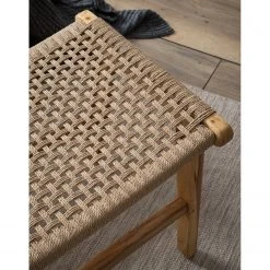 Ars manufacti Hocker Sulina - Papiergeflecht / Teakholz massiv - Natur / Teak 17 Ars manufacti Hocker Sulina - Papiergeflecht / Teakholz massiv - Natur / Teak -Wohnzimmermöbel boutique en ligne 1000183940 200529 13172300008 DETAILS P000000001000183940