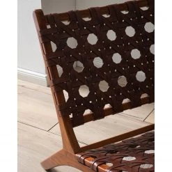 Ars manufacti Loungesessel Copan - Echtleder / Teakholz massiv - Cognacbraun / Teak -Wohnzimmermöbel boutique en ligne 1000183944 200529 13221900003 DETAILS P000000001000183944