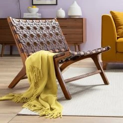 Ars manufacti Loungesessel Copan - Echtleder / Teakholz massiv - Cognacbraun / Teak -Wohnzimmermöbel boutique en ligne 1000183944 210608 06021200034 MOOD DETAILS P000000001000183944 mood