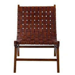 Ars manufacti Loungesessel Bourbourg I - Echtleder / Teakholz massiv - Cognacbraun / Teak -Wohnzimmermöbel boutique en ligne 1000183949 200317 14382800008 DETAILS P000000001000183949