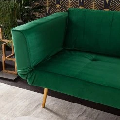 Jack & Alice Schlafsofa Behram III - Samt - Dunkelgrün -Wohnzimmermöbel boutique en ligne 1000183953 200408 21120500005 DETAILS P000000001000183953