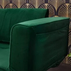 Jack & Alice Schlafsofa Behram III - Samt - Dunkelgrün -Wohnzimmermöbel boutique en ligne 1000183953 200408 21120900008 DETAILS P000000001000183953