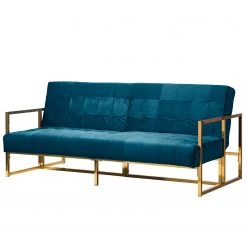 Jack & Alice Schlafsofa Cocora I - Samt - Marineblau
