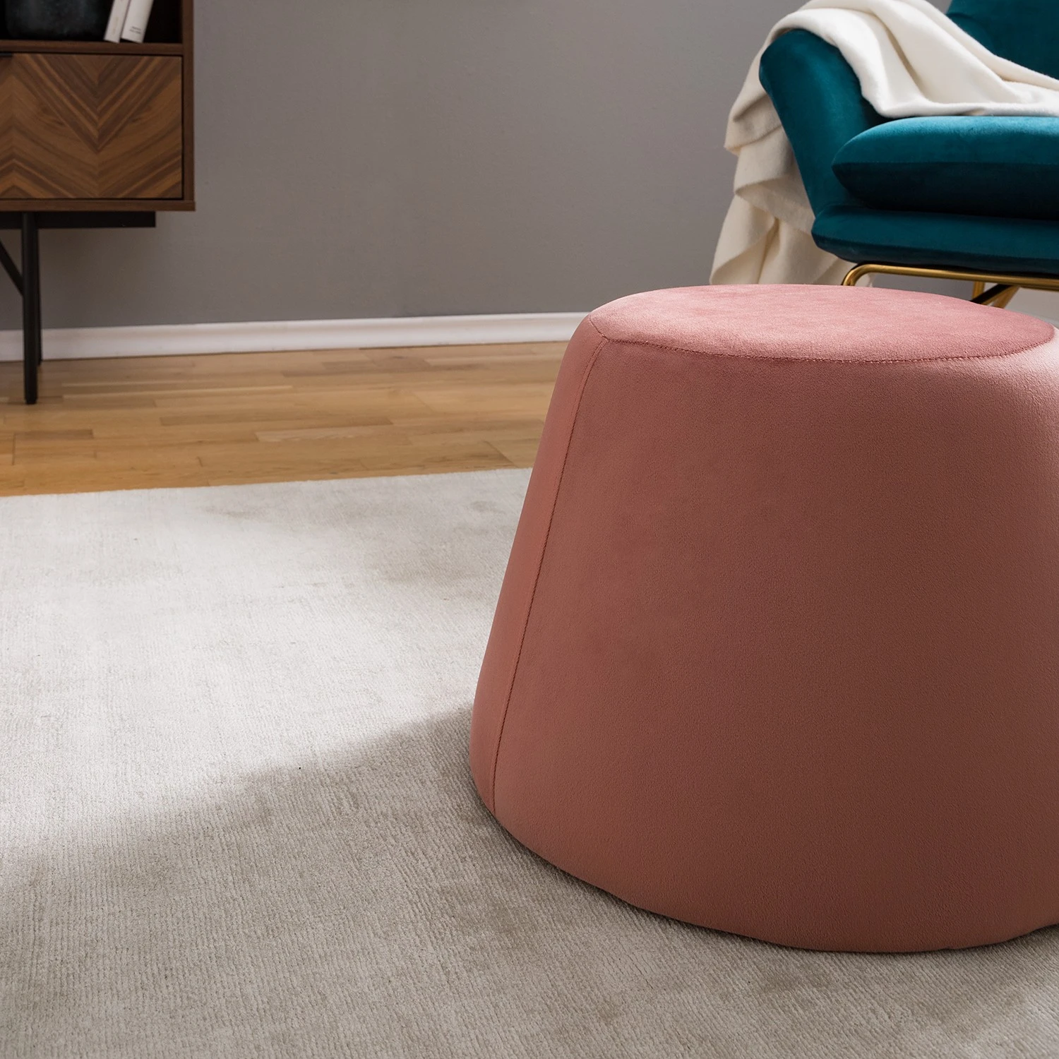 Mørteens Polsterhocker Alak - Samt - Mauve 11 Mørteens Polsterhocker Alak - Samt - Mauve – Bild 11