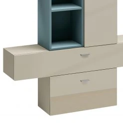 Now! by hülsta Wohnwand now no. 14 I (6-teilig) - Hochglanz Saharagrau -Wohnzimmermöbel boutique en ligne 1000184111 191014 14551800011 DETAILS P000000001000184111