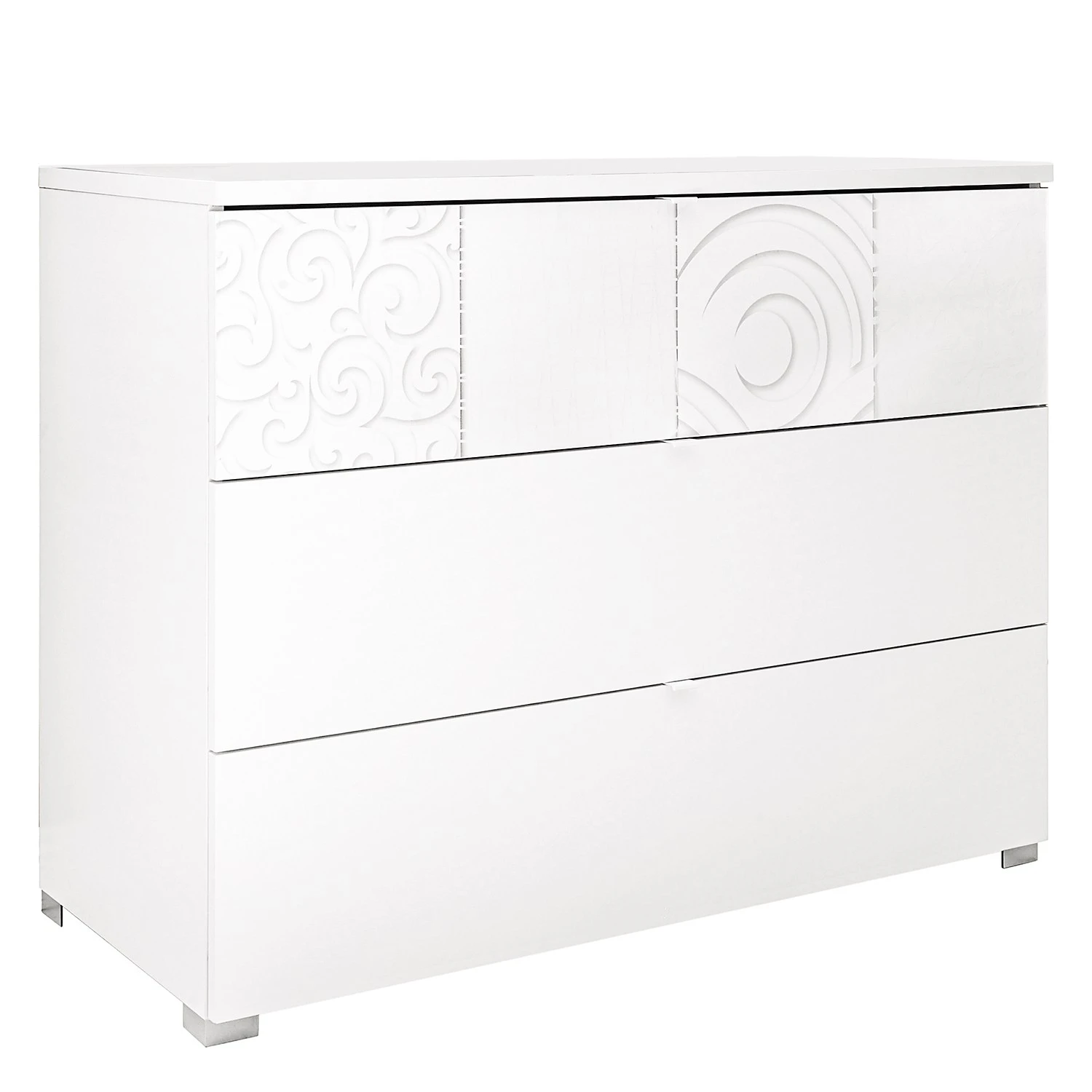 LC Spa Kommode Laussonne - Hochglanz Weiß / Matt Weiß 1 LC Spa Kommode Laussonne - Hochglanz Weiß / Matt Weiß