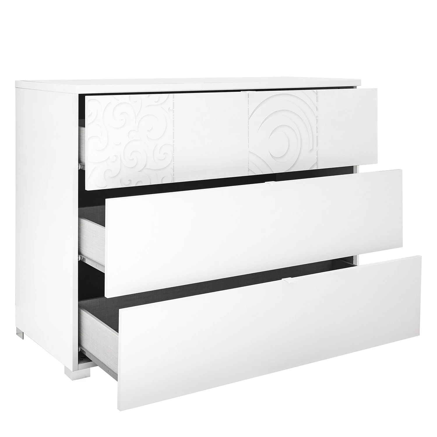 LC Spa Kommode Laussonne - Hochglanz Weiß / Matt Weiß 5 LC Spa Kommode Laussonne - Hochglanz Weiß / Matt Weiß – Bild 5