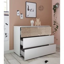 LC Spa Kommode Laussonne - Weiß / Eiche Sonoma Dekor -Wohnzimmermöbel boutique en ligne 1000184312 210323 15253101965 MOOD DETAILS P000000001000184312 mood