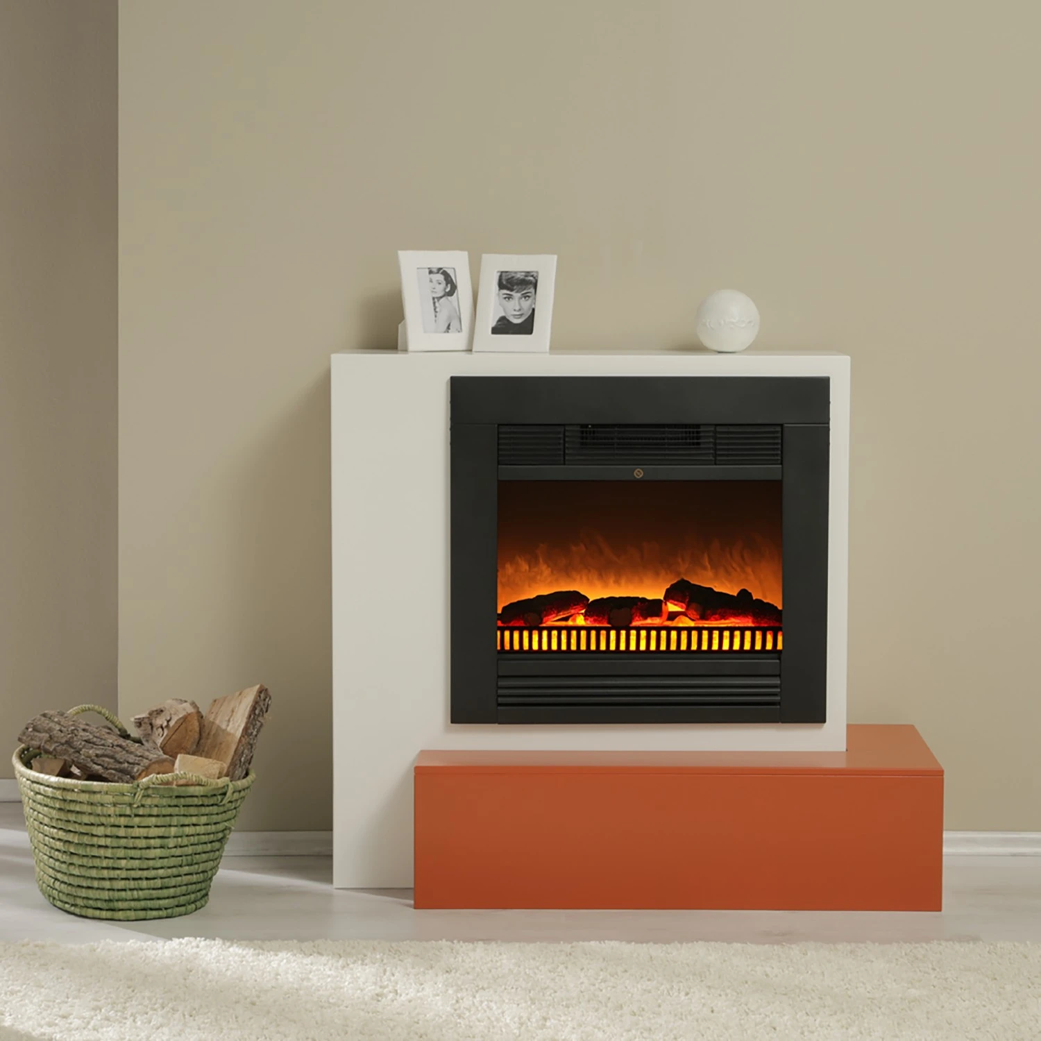 Loftscape Elektrokamin Saragossa - Weiß / Bernstein 3 Loftscape Elektrokamin Saragossa - Weiß / Bernstein – Bild 3