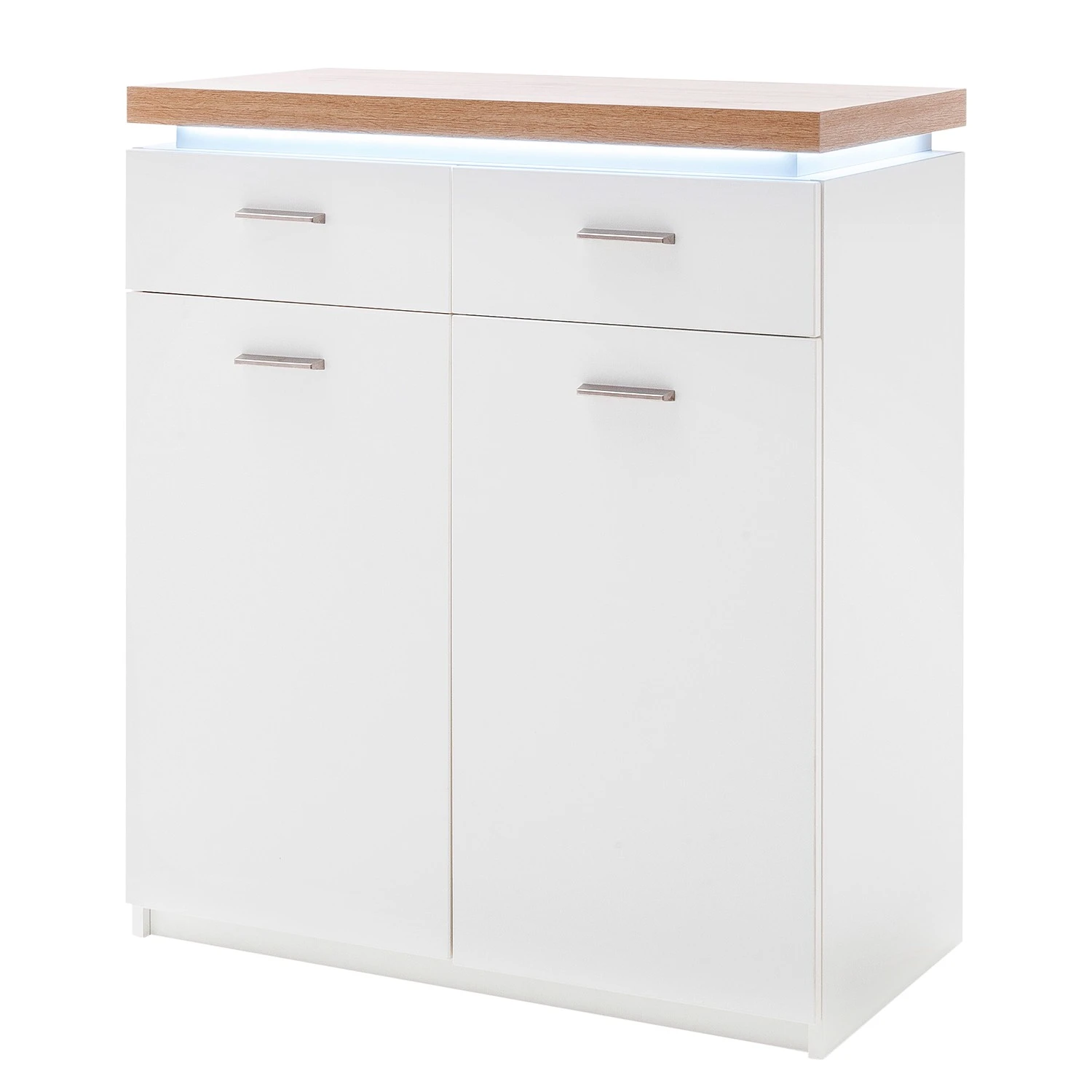 Loftscape Kommode Mundai II - Inkl. Beleuchtung - Weiß / Eiche Wotan Dekor 1 Loftscape Kommode Mundai II - Inkl. Beleuchtung - Weiß / Eiche Wotan Dekor