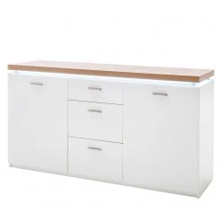 Loftscape Sideboard Mundai - Inkl. Beleuchtung - Weiß / Eiche Wotan Dekor
