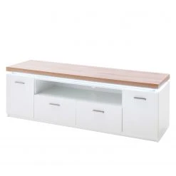 Loftscape TV-Lowboard Mundai - Inkl. Beleuchtung - Weiß / Eiche Wotan Dekor -Wohnzimmermöbel boutique en ligne 1000184647 190827 14262000116 DETAILS P000000001000184647