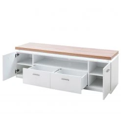 Loftscape TV-Lowboard Mundai - Inkl. Beleuchtung - Weiß / Eiche Wotan Dekor -Wohnzimmermöbel boutique en ligne 1000184647 190827 14262000117 DETAILS P000000001000184647