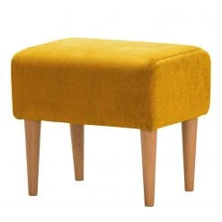 Norrwood Polsterhocker Oldbury I - Webstoff Lito: Maisgelb