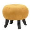 Norrwood Polsterhocker Leke I - Microfaser Sela: Maisgelb