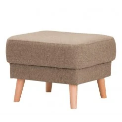 Norrwood Polsterhocker Bette I - Webstoff - Cappuccino