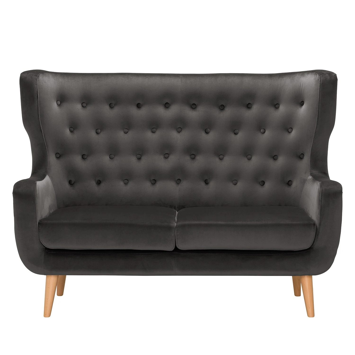 Norrwood Sofa Boyka I (2-Sitzer) - Samt Ravi: Grau 3 Norrwood Sofa Boyka I (2-Sitzer) - Samt Ravi: Grau – Bild 3