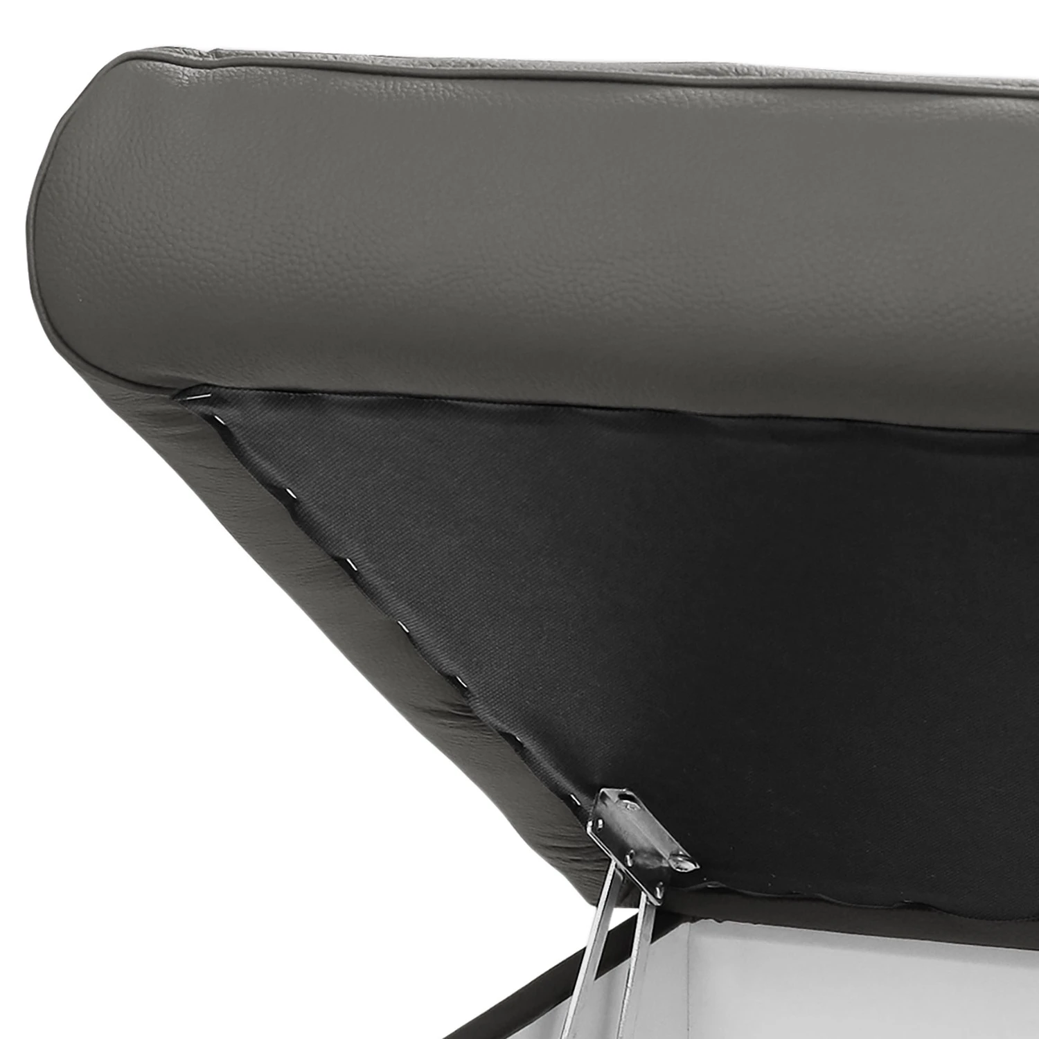 Loftscape Polsterhocker Lamexa - Echtleder - Dunkelgrau 5 Loftscape Polsterhocker Lamexa - Echtleder - Dunkelgrau – Bild 5