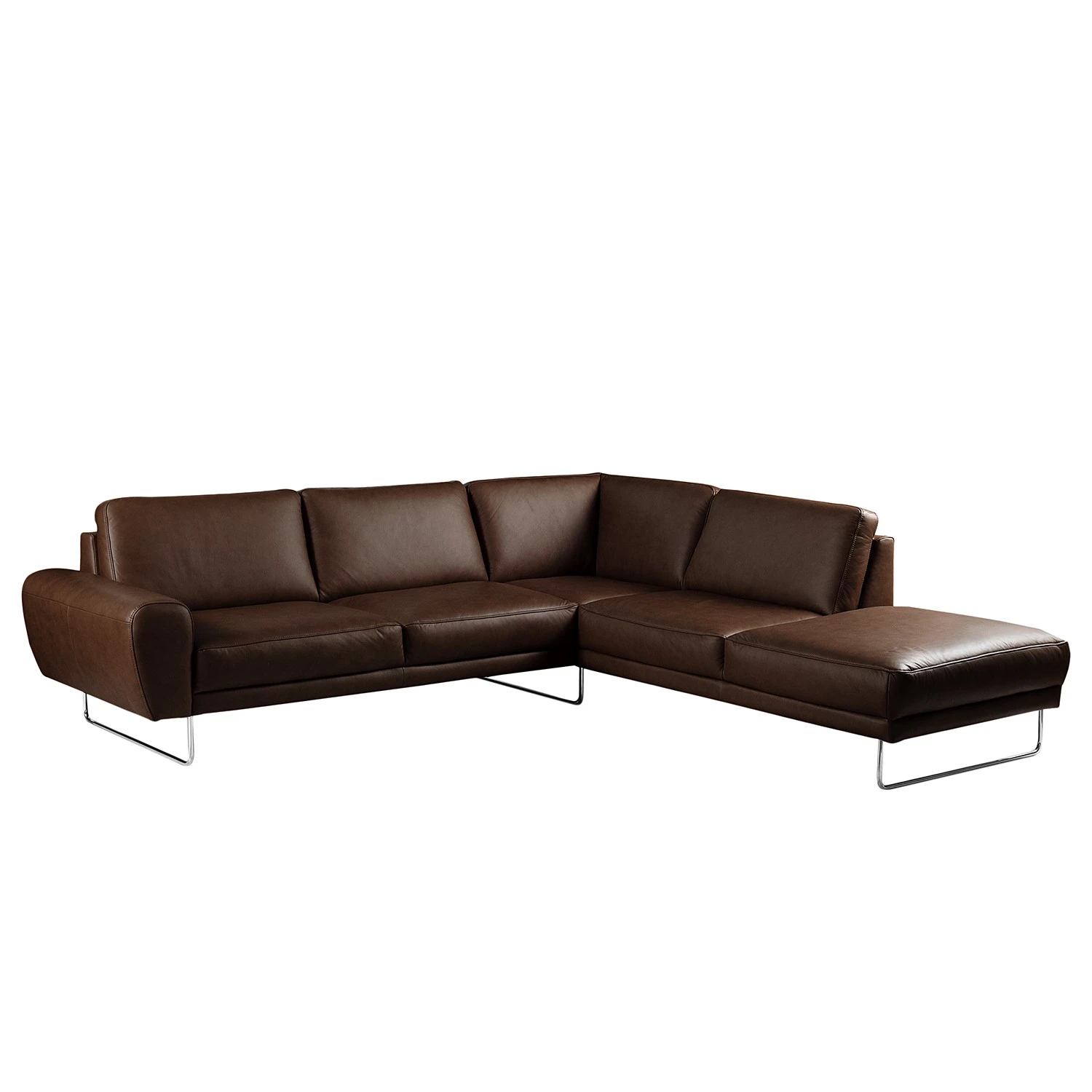 Loftscape Ecksofa Kerman - Echtleder - Dunkelbraun - Ottomane davorstehend rechts 1 Loftscape Ecksofa Kerman - Echtleder - Dunkelbraun - Ottomane davorstehend rechts
