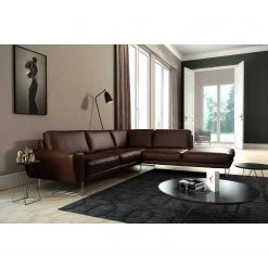 Loftscape Ecksofa Kerman - Echtleder - Dunkelbraun - Ottomane davorstehend rechts 11 Loftscape Ecksofa Kerman - Echtleder - Dunkelbraun - Ottomane davorstehend rechts -Wohnzimmermöbel boutique en ligne 1000185375 190917 17063800656 MOOD DETAILS P000000001000185375 mood