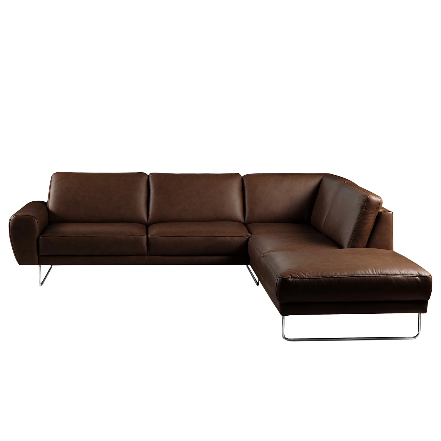 Loftscape Ecksofa Kerman - Echtleder - Dunkelbraun - Ottomane davorstehend rechts 4 Loftscape Ecksofa Kerman - Echtleder - Dunkelbraun - Ottomane davorstehend rechts – Bild 4