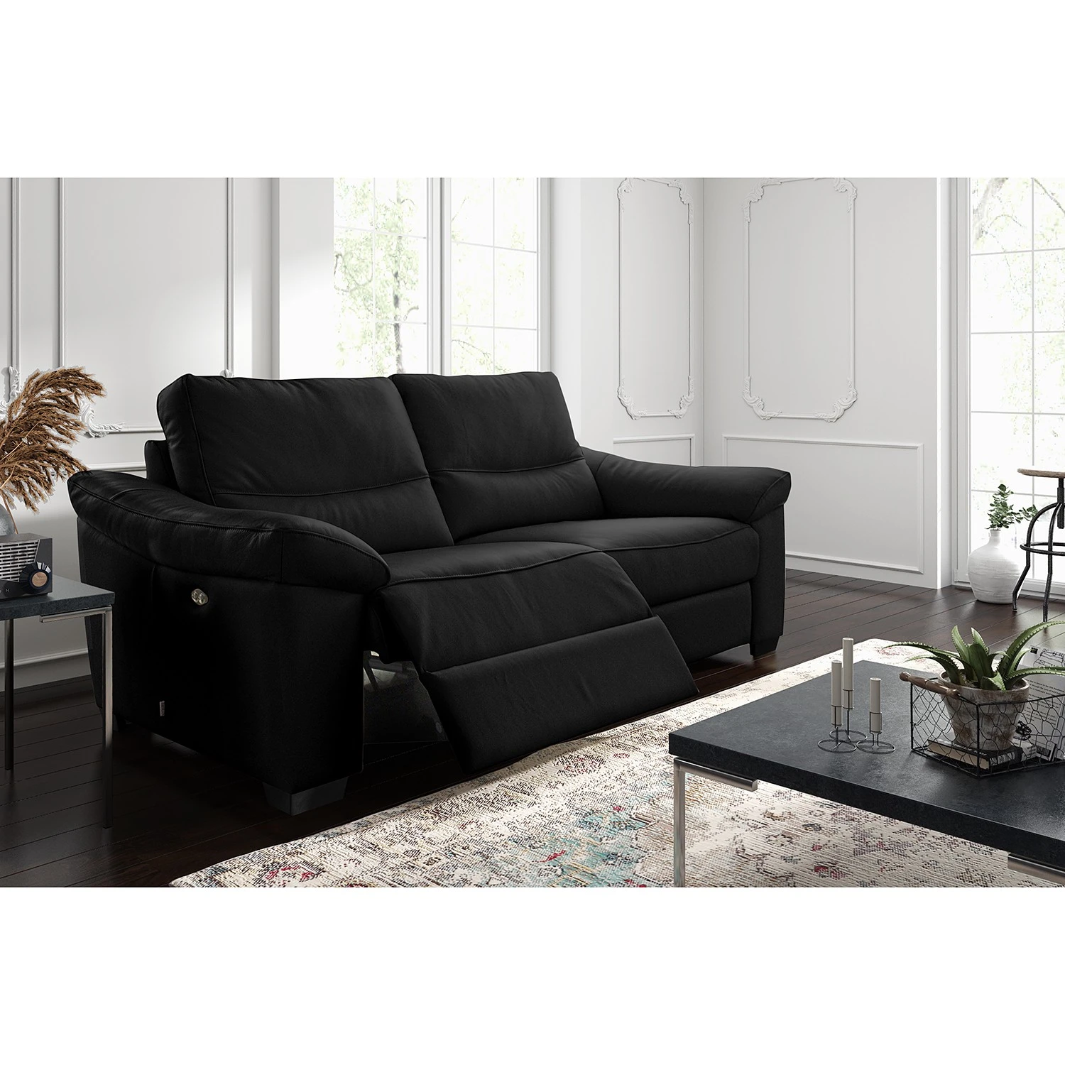 Modoform Sofa Lamexa I (2,5 -Sitzer) - Echtleder - Schwarz - Relaxfunktion 4 Modoform Sofa Lamexa I (2,5 -Sitzer) - Echtleder - Schwarz - Relaxfunktion – Bild 4