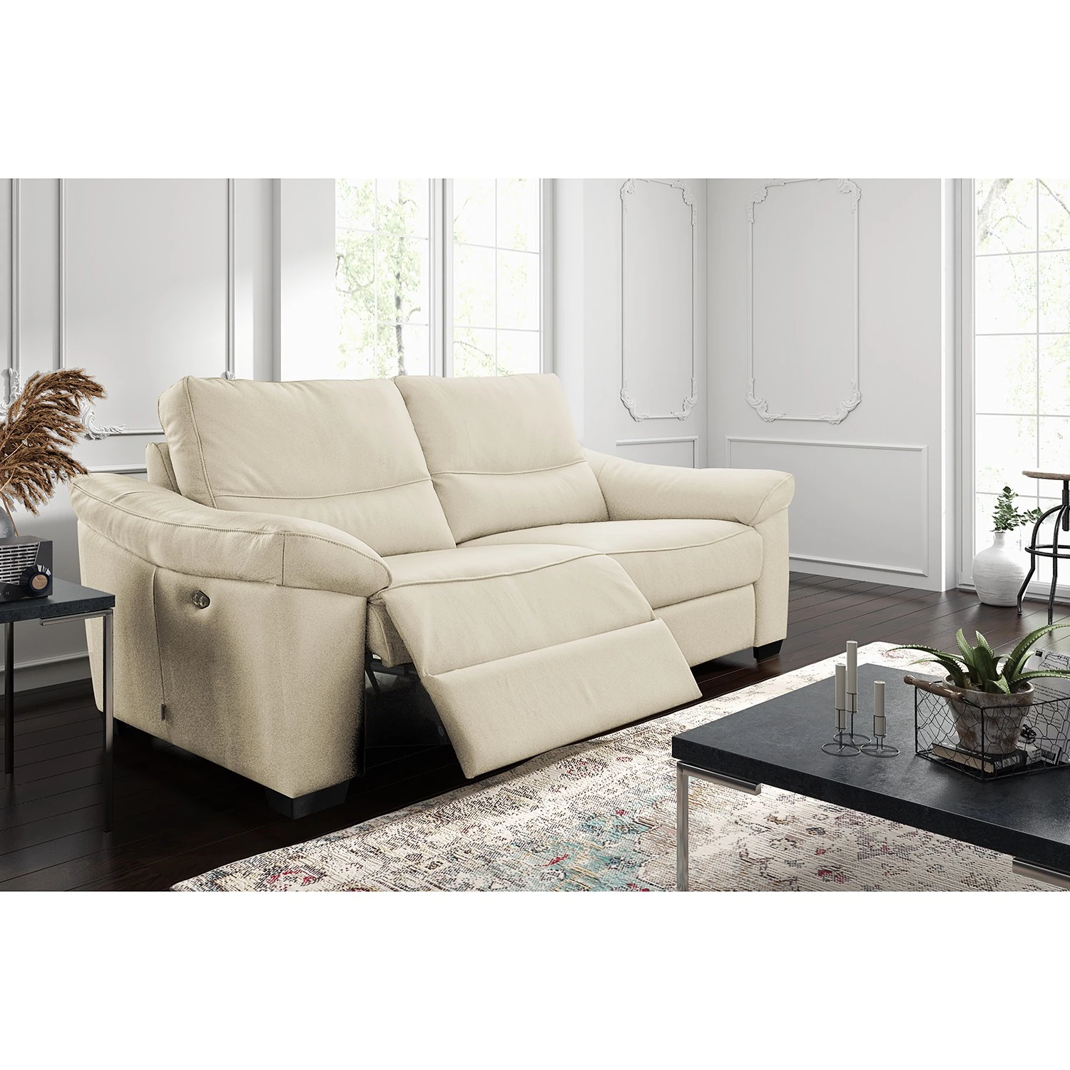 Modoform Sofa Lamexa I (2,5 -Sitzer) - Echtleder - Creme - Relaxfunktion 4 Modoform Sofa Lamexa I (2,5 -Sitzer) - Echtleder - Creme - Relaxfunktion – Bild 4